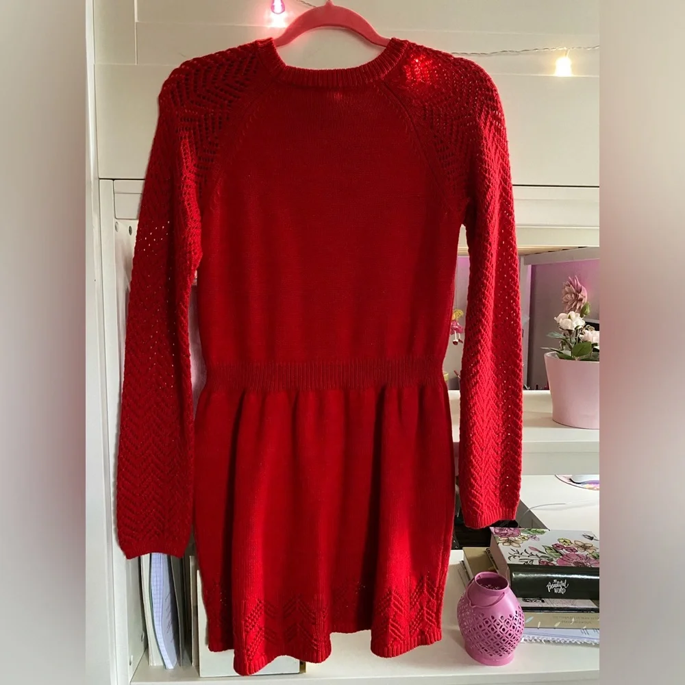 ✨2/$40✨ NWOT Cat & Jack Girls’ Red Sparkly Long Sleeve Dress